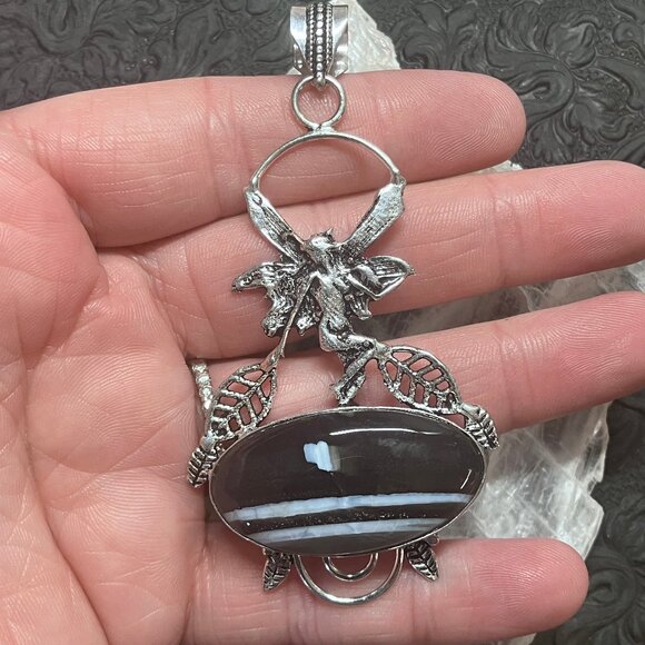 Common Blue Opal Fairy Crystal Jewelry Pendant - Picture 1 of 8